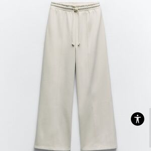 ZARA plush wide leg pants - S